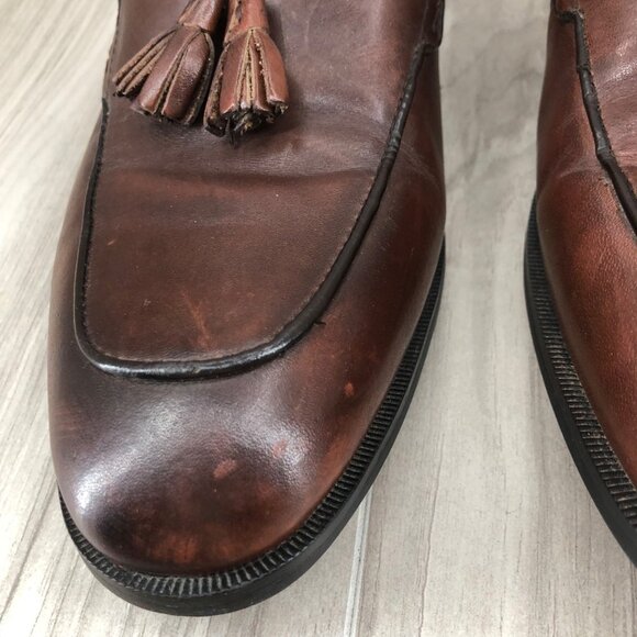 Steve Madden Loafers Mens 9 Emeree Brown Leather Slip On Tassel Shoes main image 5